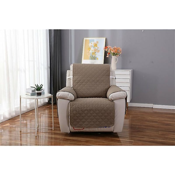 1 Sædes Relax Stolbetræk, Vandafvisende Recliner Beskytter Sofa Betræk til Soveværelse Khaki 55200