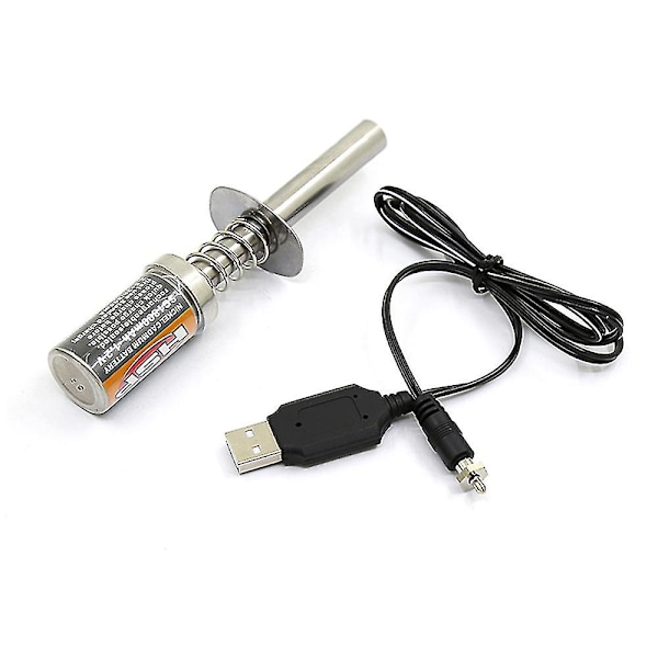 Rc Nitro 1.2 V 1800mah Ladattava Hehkutulppa Sytytin Dc Usb Laturi Nitro Moottorille Teho 1/10 1/