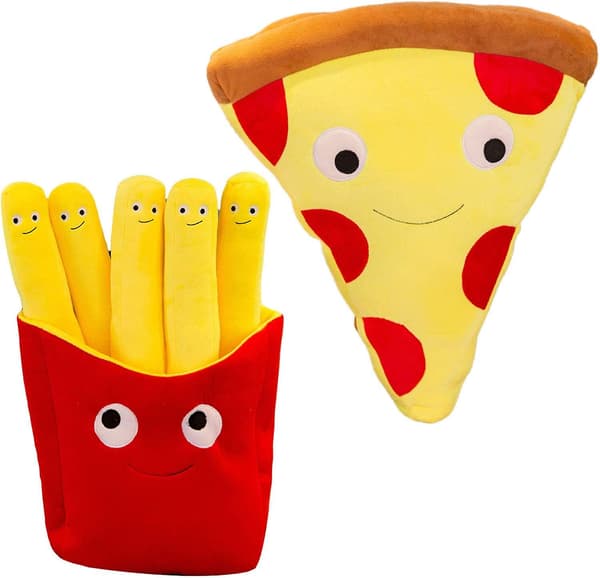 Gosedjur Cartoon Simulerad Pizzadesign Soffa Kudde Gosedjur