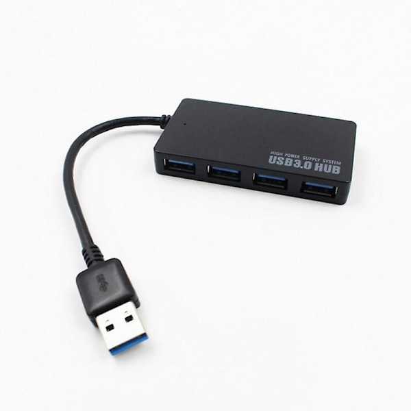 USB 3.0 Hub 4 Port Høyhastighets Slim Utvidelsessplitter