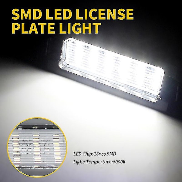 2 st Fel Fria LED-Nummerskyltslampor kompatibla med Kia Ceed Jd Ed Hyundai I30 Gd Cw Elantra Gt Accent Bil Bakre Nummer Ljus Lampor 2024THO