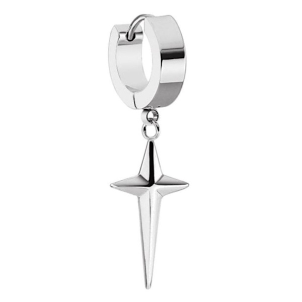 Piercing Ørering Tyk Ring med Stjerne Sølv