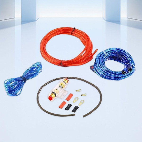1500W Auton Vahvistinjohtosarja 8GA Auton Subwoofer-kaapeli 60A Sulakepidike 18GA Auton Muokkaukseen Auton Osien