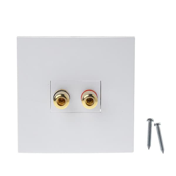 Audio Panel Terminaler 2 Binding Post Venstre Højre Kanaler Højttaler Connector Væg Socket Bananstik