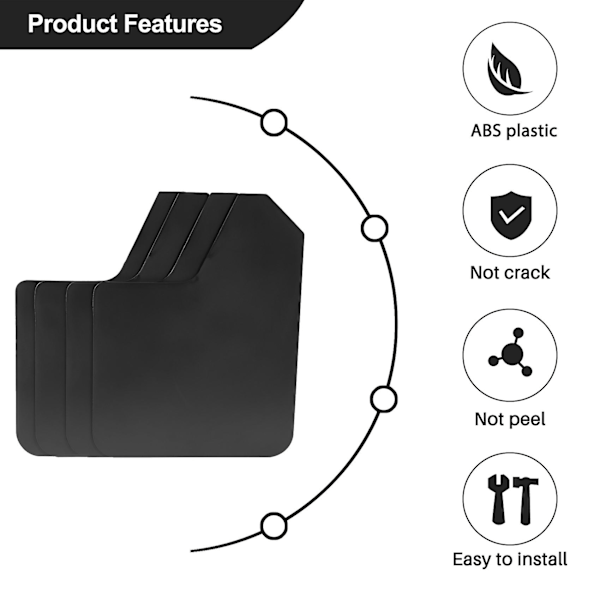 4 st Universal Stänkskydd för Bil Pickup Van Lastbil Mudflaps Mudguards Splash Guards med Skruv