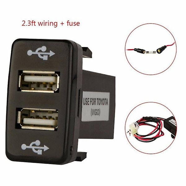USB-lader for Toyota FJ Cruiser, 4Runner, Tacoma - Seriedeler Biltelefon Holdbar Bilinteriørtilbehør Bilstrømadapter