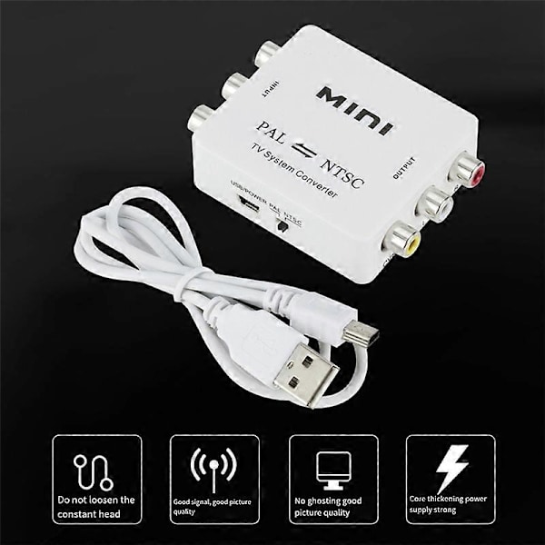 Mini PAL NTSC Kaksisuuntainen TV-järjestelmämuunnin PAL - NTSC NTSC - PAL Kaksisuuntainen TV Composit