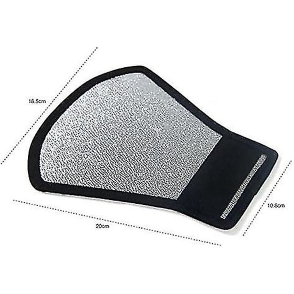 Blitsdiffusorreflektor, 2-sidig hvit/sølv Bend Bounce blitsreflektorsett med elastisk stropp for Speedlight-blitser (hvit/sølv)