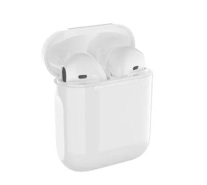 2023 Original i12 Tws Stereo Trådløse 5.0 Bluetooth Ørepropper med iPhone-etui (Hvit)
