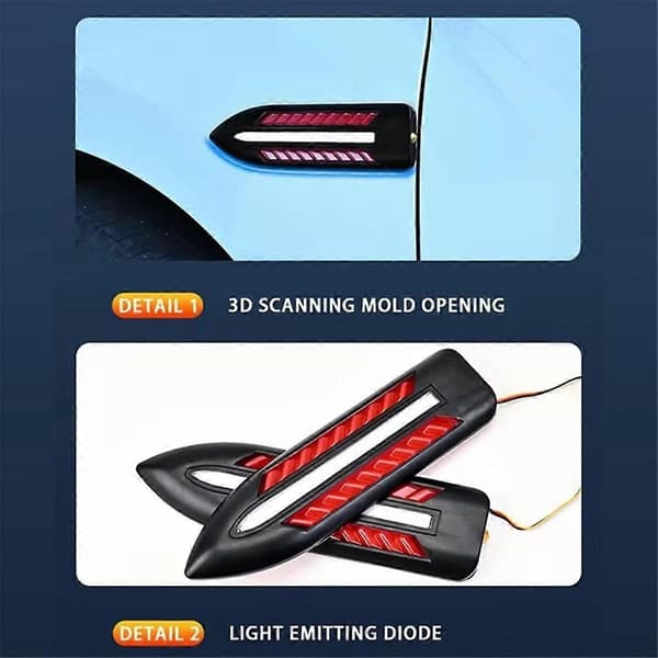 1 Par Styringslys Sidelampe DC12V Bladform Auto Bil LED Sidelys Markør Blinklys Tilbehør