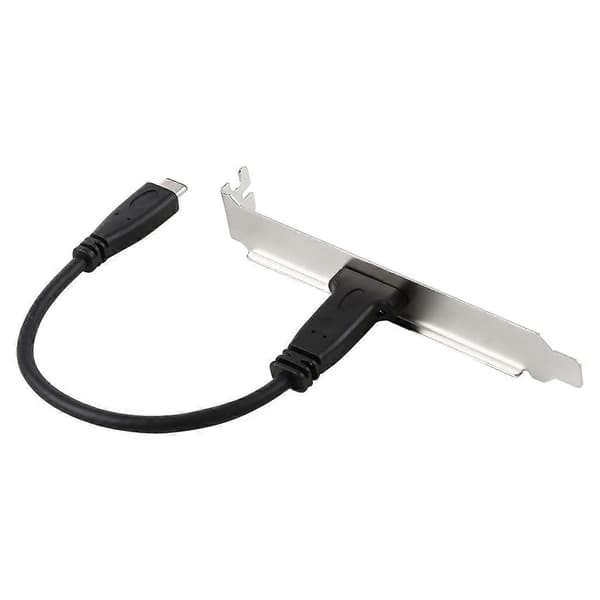 20cm Panelbrakett Header USB-C / Type-C Hunn til Hann Skjøteledning Kabel