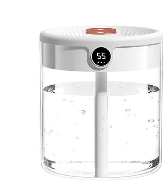 2L Top-Fill Humidifier - Humidity Detector, Diffuser for Room and Office