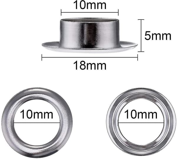 Öglekit för presenning 12 mm öljetter Metallöglor Kit