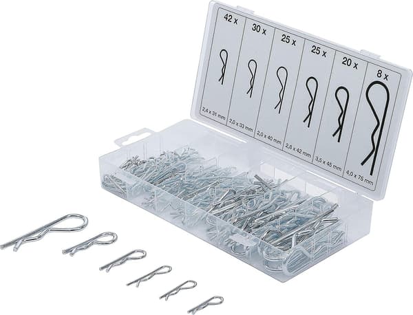 Sortiment af splitstifter | 2,4 - 4,0 mm | 150 stk.