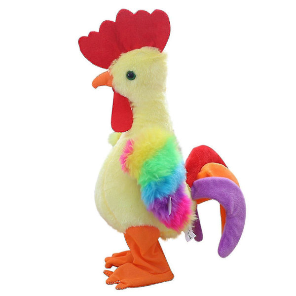 Robot Chicken Kjæledyrleker Elektronisk Skrikende Hane Elektrisk Morsom Dans Syng Myk Plysjleke Musikk Dyr Gul