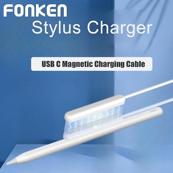 Fonken Type C Magnetisk Stylus Oplader Adapter Til Apple Pencil 2 2. USB C Magnetisk Opladerkabel