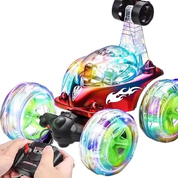 Fjärrstyrd Bil, Rc Stuntbil Oövervinnerlig 360-graders Roterande Twister Med Färgglada Ljus & Musikomkopplare, Uppladdningsbar Fjärrstyrd Bil För Pojkar Och Flickor