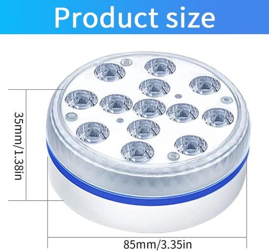 4-pack IP68 Waterproof Submersible RGB LED Lights with RF Remote Control and Suction Cups