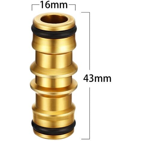 2-pack mässingskopplingar för trädgårdsslang (dubbel hane mässingskoppling)