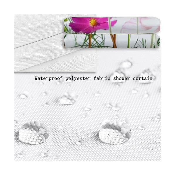 Vattenfärg Eucalyptus Duschdraperi,polyestertyg Vattentät Duschdraperi Set Maskintvättbar