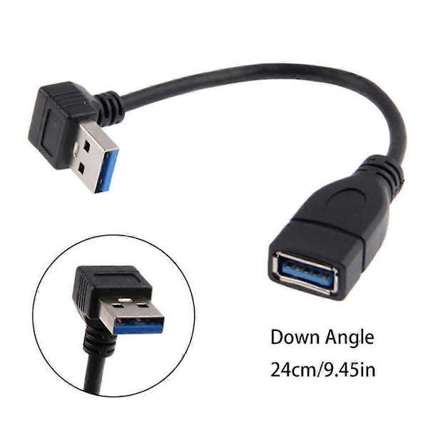 Data Sync 90° USB 3.0 Nedadvinklet Adapterkabel til Hun A