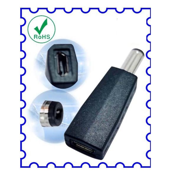 DC5521 Han til micro USB 5pin Hun Adapter DC5.5x2.1mm Han til Micro USB Hun Strømstik Fremragende Kvalitet