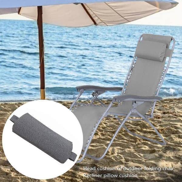 Nackkudde för vilstol Fällbar stol för huvudkudde Trädgård Strand Solstol Pad s202412242193