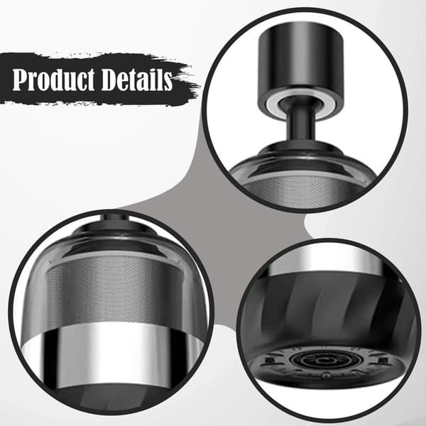 Replacement Pull-Out Swivel Faucet for Water Saving, Easy to Install, 1/2\" Thread for Household Kitchen Sink, Black