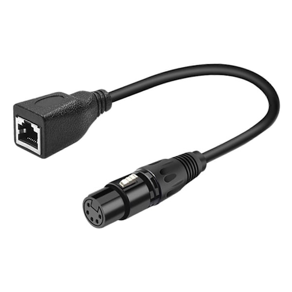 XLR 5 Pin Hunn til RJ45 Hunn Adapterkabel 30cm/1ft for LED-belysning
