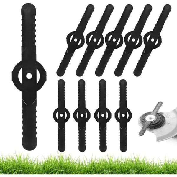 Pakke med 60 14 cm plastikudskiftningsklinger til græstrimmere, plastikblade til græstrimmere, trimmer tilbehør