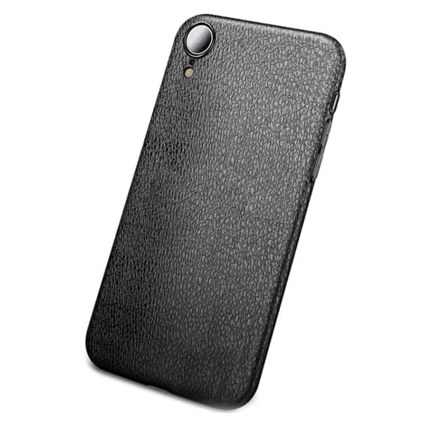 iPhone XS Max Mobilcover Sort Læder Skind