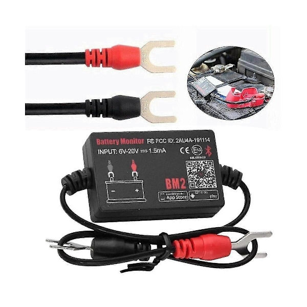 Bm2 Batteriövervakare Testare 12V Batteriövervakare Bluetooth 4.0 Bilbatterianalysator Laddning Start Test Spänningstestare