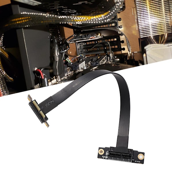 PCIe X1 Nouseutinkaapeli Kaksois-oikeakulmainen PCIe 3.0 X1 - X1 Jatkokaapeli 8gbps Pci 1x Nouseutinkortti 20cm