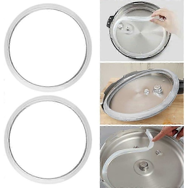 2 st 22 cm Tryckkokare Vit Silikon Gummi Packning Tätningsring Tryckkokare Tätningsring Köksredskap