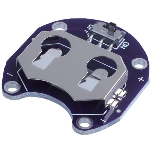 2 x Batteriholder til Knapcelsbatteri CR2032 - Med Afbryder (2 stk)