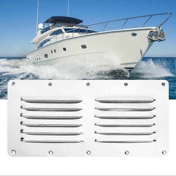 2 STK Båd Lamel Ventilation Ventil Rustfrit Stål Marine Ventilationsrist