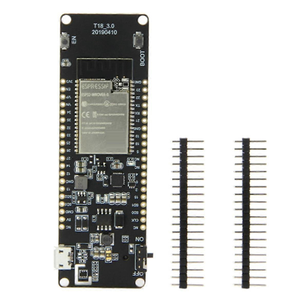 T-Energy T18 - WiFi och Bluetooth-modul 18650 Batteri ESP32 WROVER Utvecklingskort