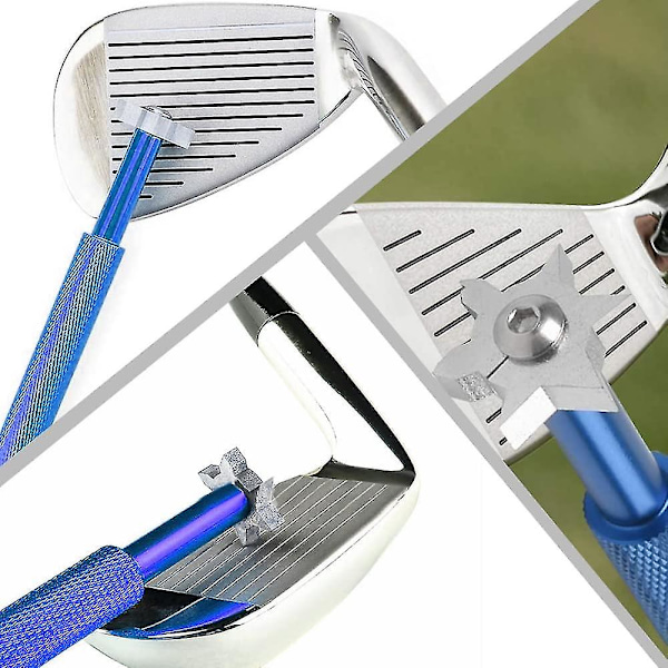 Golfmailan urien teroitin Golfmailan puhdistaja Golf-lisävaruste useimmille raudoille Pitching Sand Lob Gap (1 kpl, sininen)