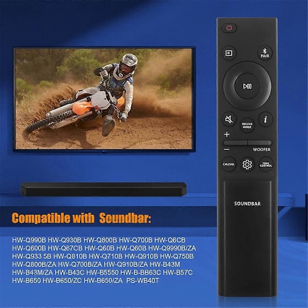 AH81-15047A Fjernkontroll Erstatning for Sound Bar Høyttaler -Q990B -Q930B -Q6CB -Q600B -Q67CB