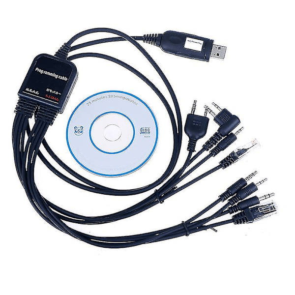 8 i 1 Computer USB Programmeringskabel til Handy Walkie Talkie Bilradio