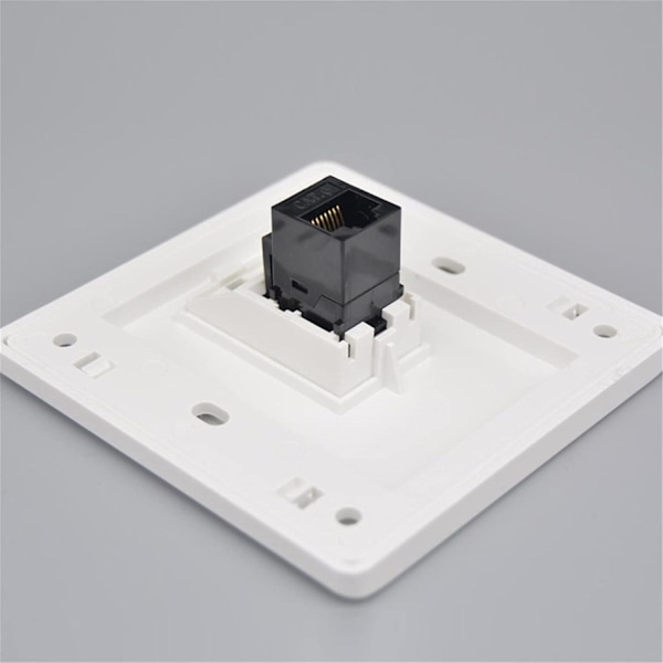 At6 Gigabit Rj45 Lan Kaksikanavainen Verkkopistorasia, Suora Etuosan Internet-virtapistorasia, 86x86mm (lan X 2)