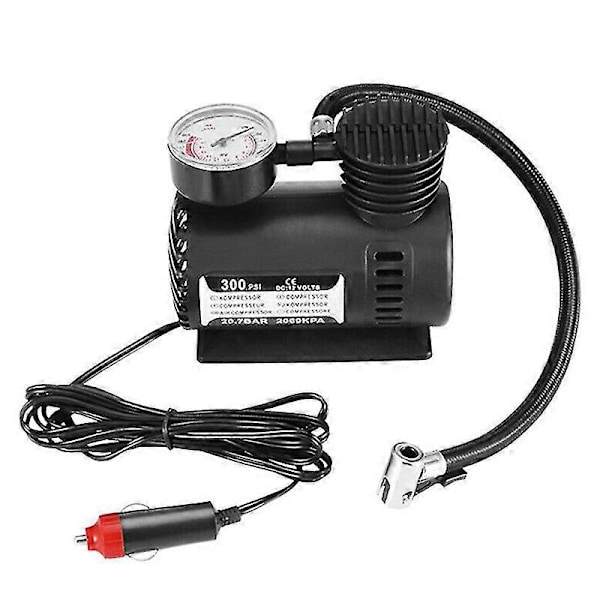 300psi 12V Mini Elektrisk Bil Luftpumpe Luftkompressor Bærbar Dekk Oppblåsbar For Bil Sykkel