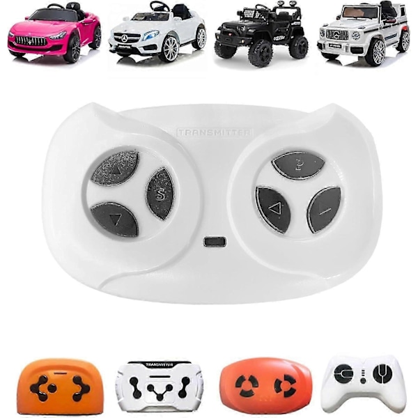 SBSG JR1602FCC 2.4G Bluetooth Fjärrkontroll för Power Wheels, JR1839FCC Vit Fjärrkontroll för Elbil Leksak JR1603, JR1810, JR1958, JR1