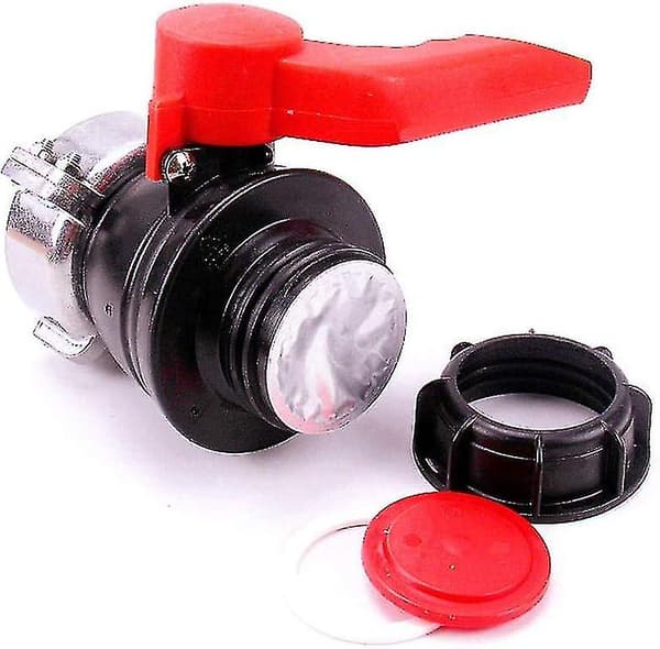 IBC-adapter med kulventil, tankbyte kulventil, stoppventil, S60x6 (60 mm), S75x6 (75 mm) dn50