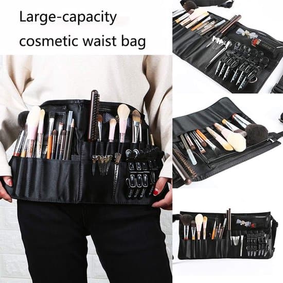 Makeupbørstetaske med stropper, makeupbørstetaske med stor kapacitet