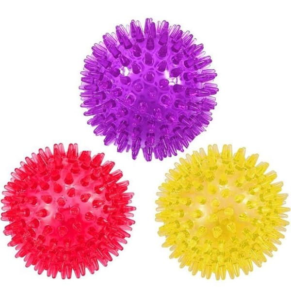 Sæt med 3 pivende hundebolde 6,5 cm