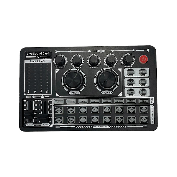F996 Engelska Ljudkort Mixer Bluetooth Ljudkort Audio Mikrofon Multifunktionell Praktisk Live