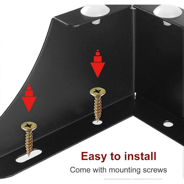 3 tommer møbelfødder i metal, sæt med 4, kraftige møbelfødder minimalistisk design sofafødder