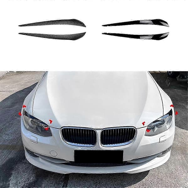 Bil Gloss Svart Strålkastar Ögonbryn Dekal Skydd Trim För E92 E93 2010-2012 Biltillbehör