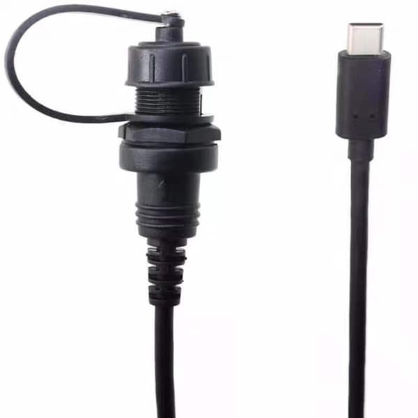 USB 3.1 Typ-C C Hane Till Hona Infälld Panelmontering Förlängnings Vattentät Kabel Bil